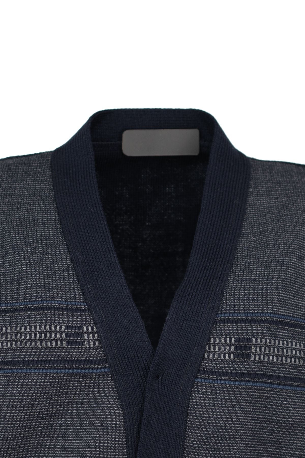 Erkek Kışlık Kalın Pamuklu Örme Triko Hırka Klasik Desenli Düğmeli Cepli Rahat Tam Kalıp